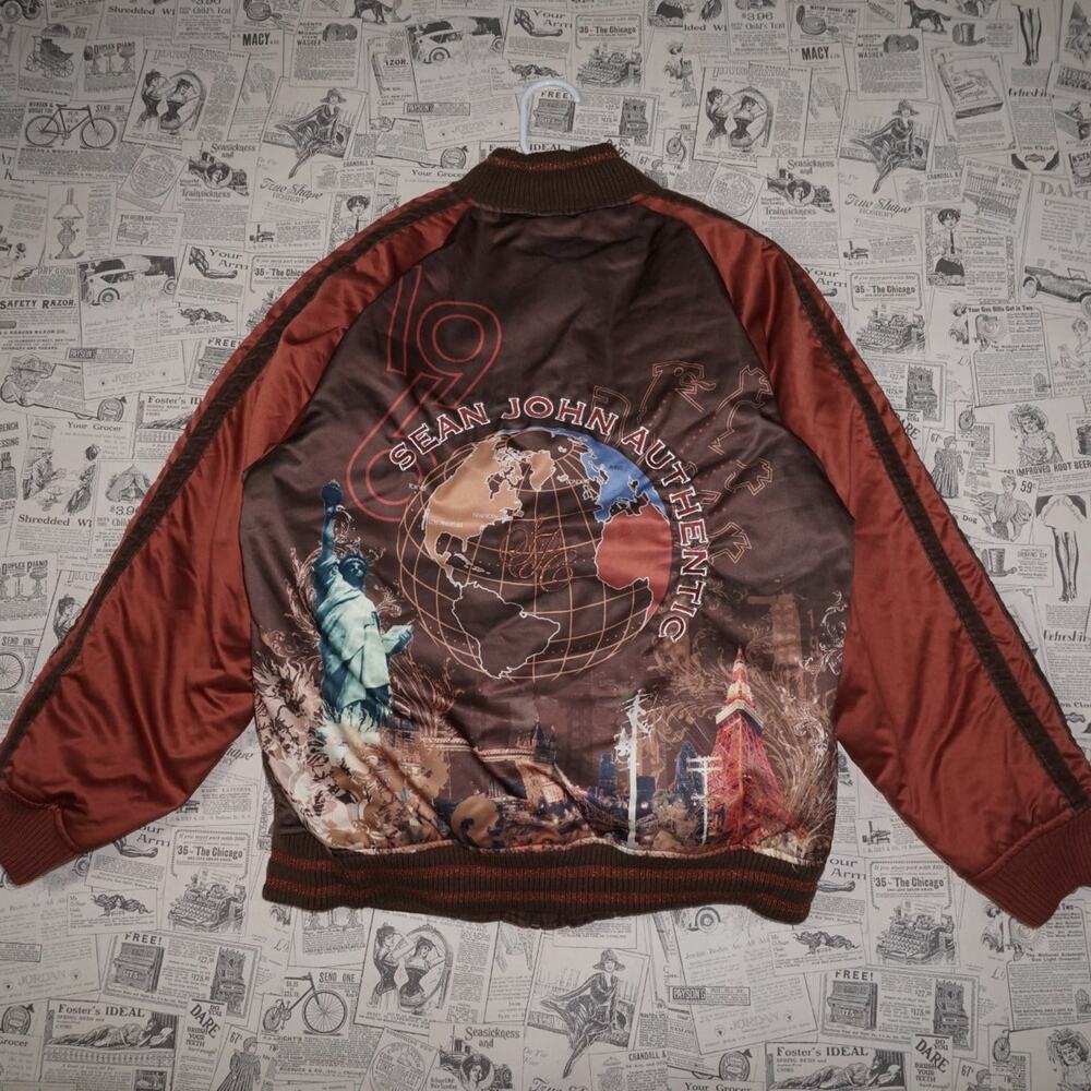 L - Vintage Y2K Sean John Jackets Coats embroidered lion
